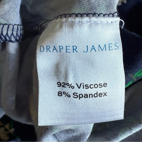 Draper James Womens Floral Print Kitty Knit A Line Dress Navy Blue Size Medium - Picture 9 of 11